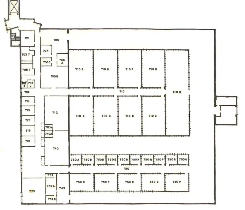 Floorplan of the Biological Sciences Greenhouse